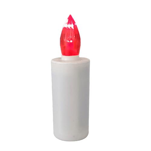 CANDELA VOTIVA A BATTERIA BIANCA CON LED ROSSO