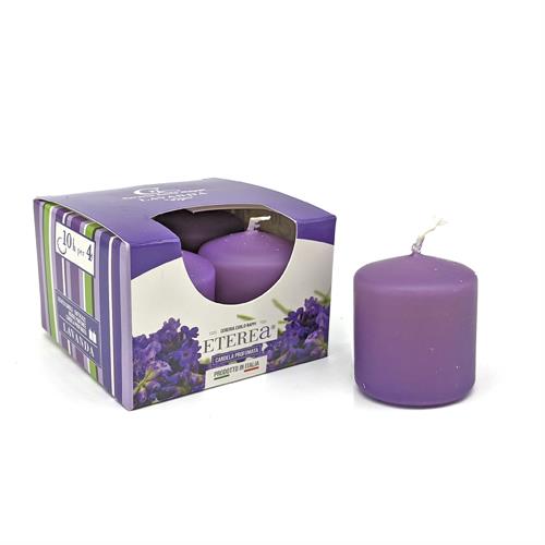 CONFEZIONE 4 MOCCOLI PROFUMATI ETEREA 4X5,5 LAVANDA