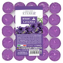 25 TEALIGHT PROFUMATI ETEREA 3,6X1,7 LAVANDA